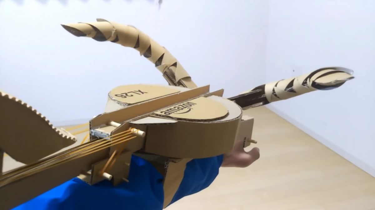 日本神人自制《mhw》纸皮重弩,铳枪,弹射器