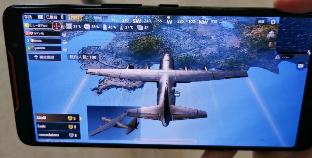  22234 相對起傳說對決, PUBG Mobile CPU 及 GPU 使用率較高