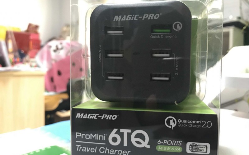 開箱：ProMini 6TQ 旅行充電器  6 個 USB 再加 QC 快充 最強係佢喇！