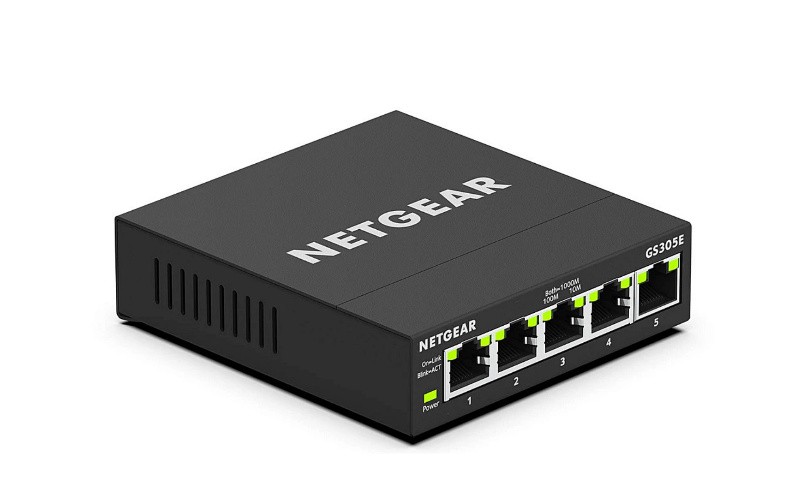 NETGEAR GS305E 交換機，提供 5 LAN 口兼上網及供電功能 網店有售