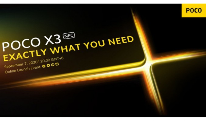 配備 Snapdragon 732G 處理器，Poco X3 將於9月7日正式發佈佈！