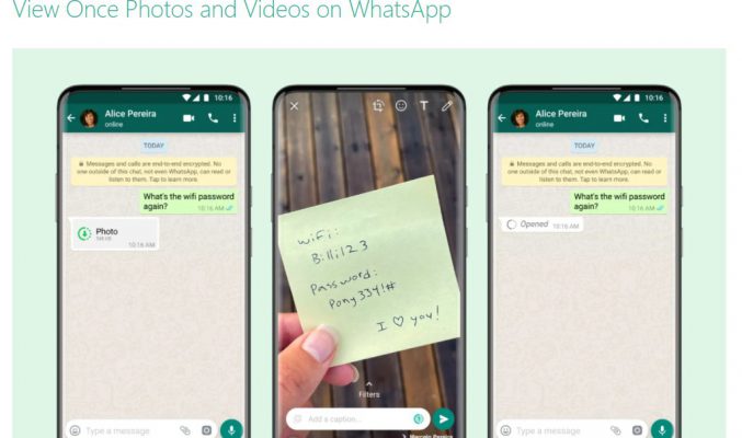 WhatsApp 推出“只看一次” 圖片及影片新功能！