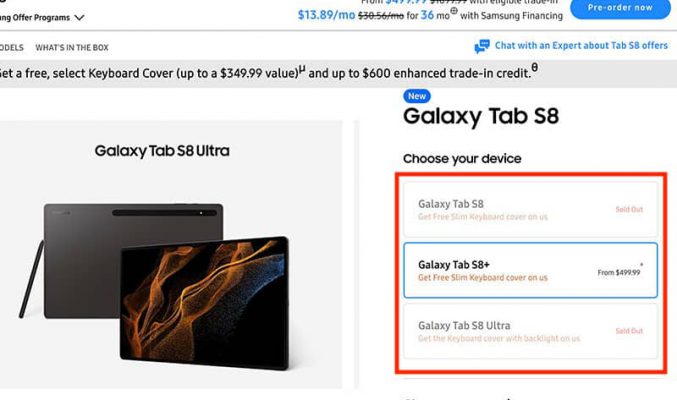 甫開訂即賣斷市！旗艦平板 Galaxy Tab S8 銷量超預期