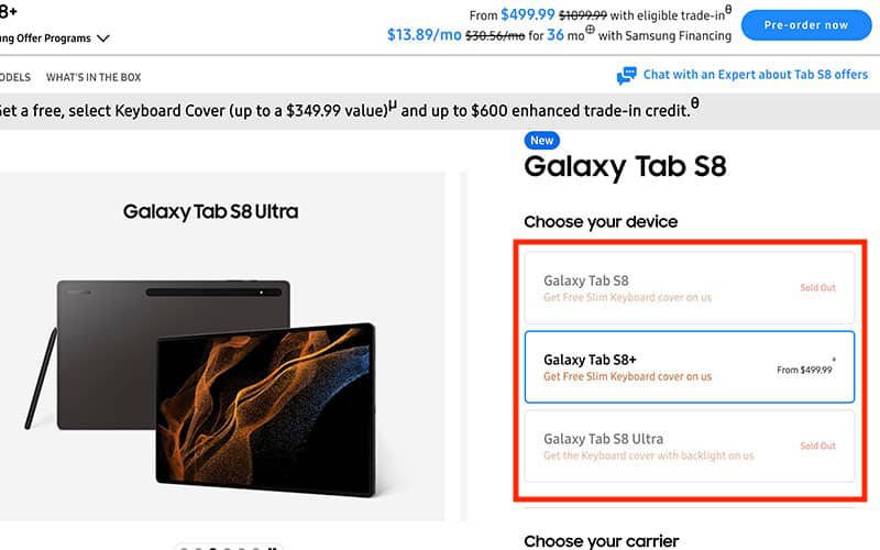 甫開訂即賣斷市！旗艦平板 Galaxy Tab S8 銷量超預期