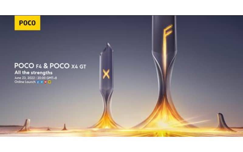 即將到港?? POCO F4 及 POCO X4 GT 將於6月23日正式發表!