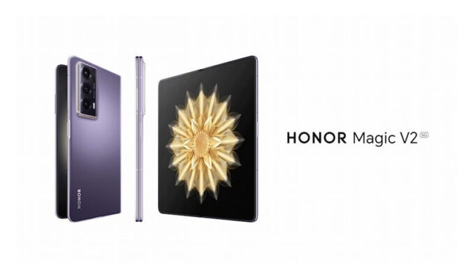 厚度僅9.9毫米，HONOR Magic V2自家盾構鋼技術及鈦合金材質打造超薄摺機！