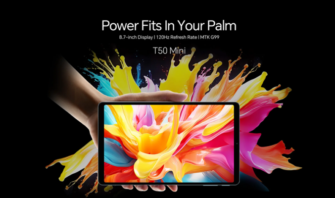 搭載1300萬AI雙攝及8.7吋屏幕，Teclast T50 mini 4G 開價$899!
