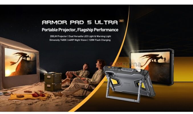 內建投影功能 + 20,000mAh 巨無霸電量，Ulefone Armor Pad 5 系列平板登場!