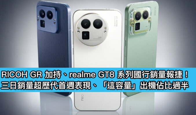 RICOH GR 加持、realme GT8 系列國行銷量報捷！三日銷量超歷代首週表現、「這容量」出機佔比過半