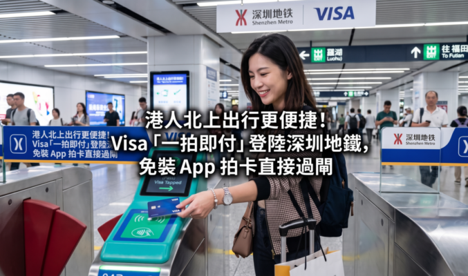 港人北上出行更便捷！Visa「一拍即付」登陸深圳地鐵，免裝 App 拍卡直接過閘