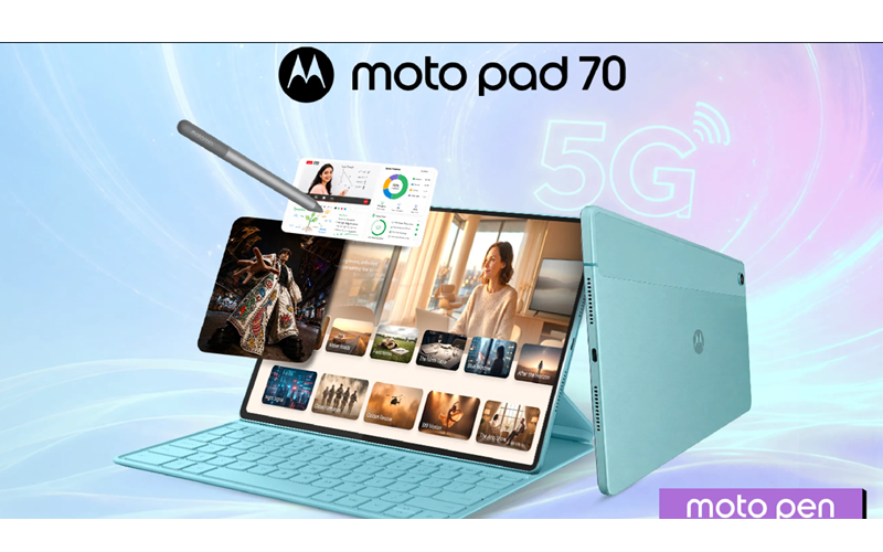 主打 6.49mm 輕薄 5G 機身與 10200mAh 大電量，Motorola Moto Pad 70 正式發表!