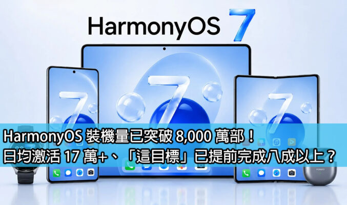 HarmonyOS 裝機量已突破 8,000 萬部！日均激活 17 萬+、「這目標」已提前完成八成以上？