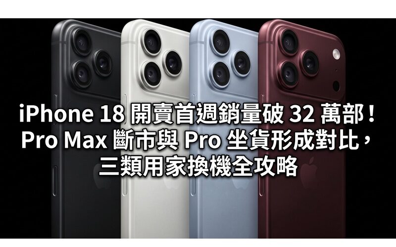 iPhone 18 開賣首週銷量破 32 萬部！Pro Max 斷市與 Pro 坐貨形成對比，三類用家換機全攻略
