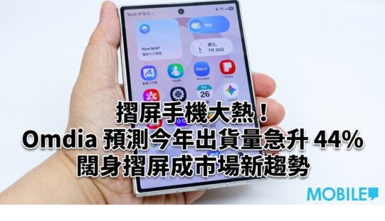 【市場報告】摺屏手機大熱！Omdia 預測今年出貨量急升 44%，闊身摺屏成市場新趨勢
