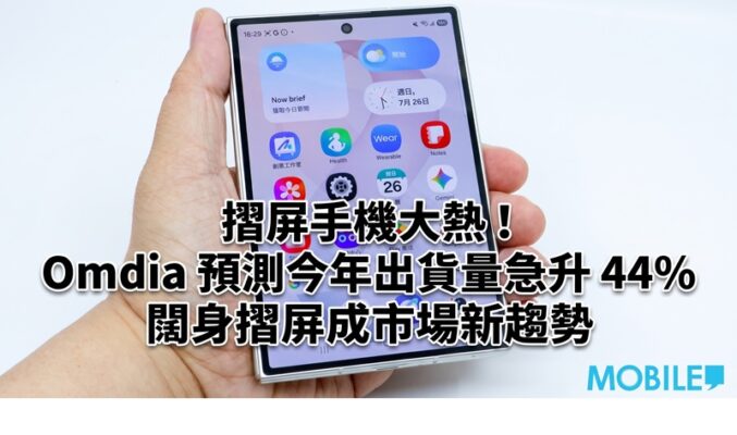 【市場報告】摺屏手機大熱！Omdia 預測今年出貨量急升 44%，闊身摺屏成市場新趨勢